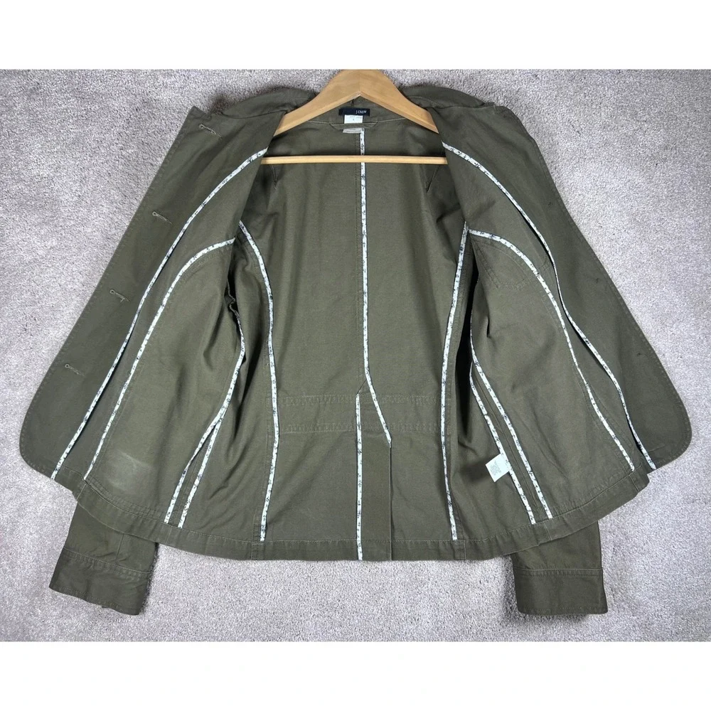 J. Crew Military Green Cotton Utility Jacket